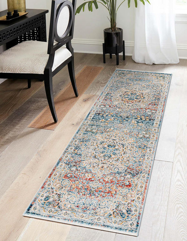 Unique Loom Multi 2' X 4' Newport Runner - Vibrant Multi-color Design For Stylish Entryways And Hallways Multi  3164402-unique-loom