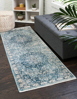 Unique Loom Multi 2' X 4' Newport Runner - Vibrant Multi-color Design For Stylish Entryways And Hallways Navy,Blue  3164478-unique-loom