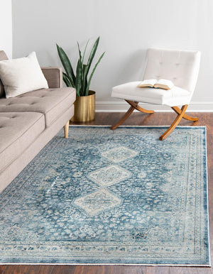 Unique Loom Red Newport 2' X 6' Runner - Vibrant, Durable Floor Accent For High-traffic Areas, Stylish Design Navy,Blue  3164506-unique-loom