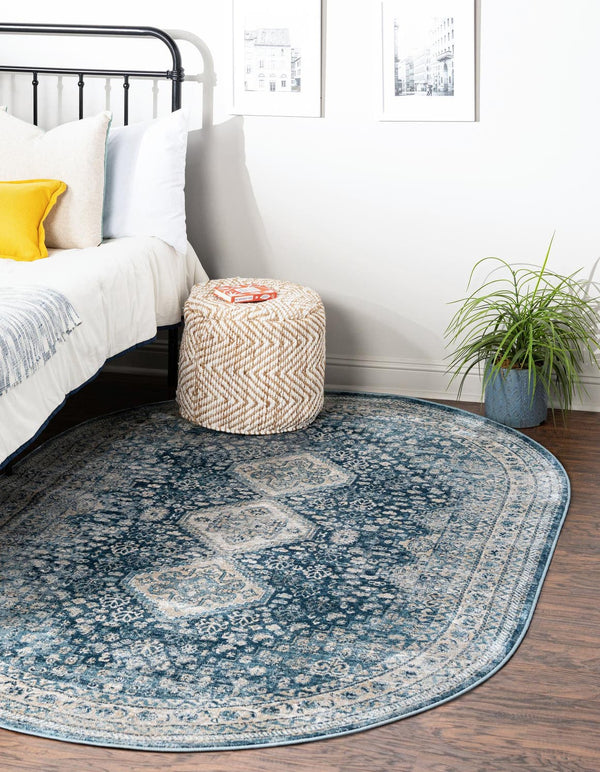Unique Loom Red Newport 2' X 6' Runner - Vibrant, Durable Floor Accent For High-traffic Areas, Stylish Design Navy,Blue  3164514-unique-loom