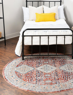 Unique Loom Red Newport 2' X 6' Runner - Vibrant, Durable Floor Accent For High-traffic Areas, Stylish Design Red  3164529-unique-loom