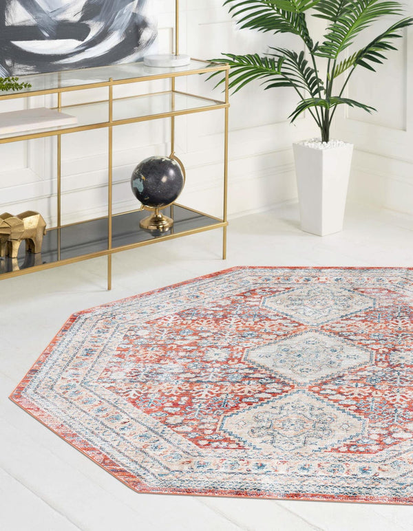 Unique Loom Red Newport 2' X 6' Runner - Vibrant, Durable Floor Accent For High-traffic Areas, Stylish Design Red  3164538-unique-loom
