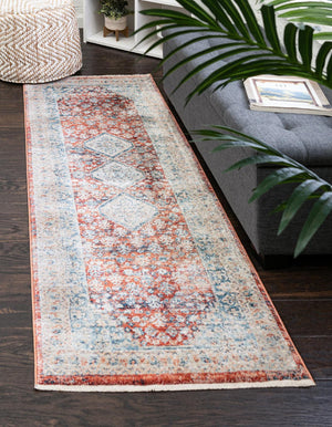 Unique Loom Red Newport 2' X 6' Runner - Vibrant, Durable Floor Accent For High-traffic Areas, Stylish Design Red  3164541-unique-loom