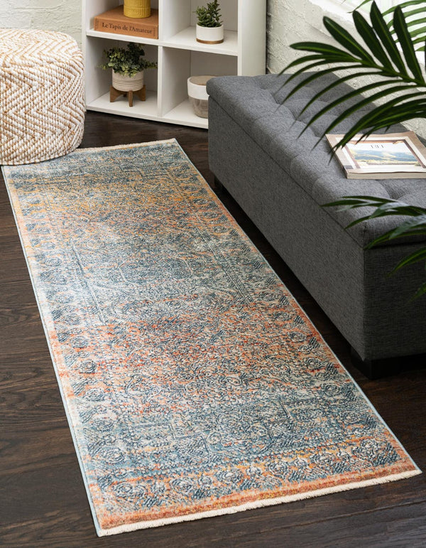 Unique Loom Red Newport 2' X 6' Runner - Vibrant, Durable Floor Accent For High-traffic Areas, Stylish Design Multi  3164562-unique-loom