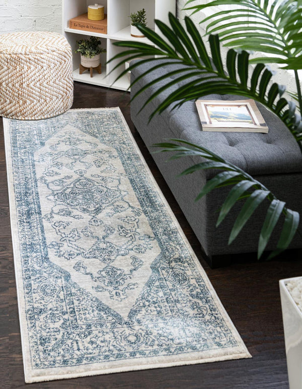 Unique Loom Gray Newport Runner 2' X 8' - Stylish And Durable Hallway Solution For Modern Entryways And Decor Gray  3164604-unique-loom