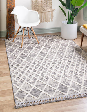 Unique Loom Sandy Elegant 3' Round Arlo Rug - Cozy Neutral Décor Accent For Any Home Style And Space Gray  3165510-unique-loom