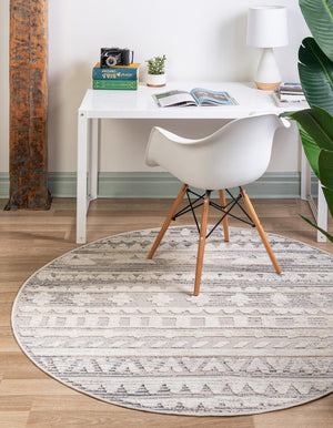 Unique Loom Charcoal Modern Area Rug For Entryways, Stylish And Durable Design For Contemporary Interiors Beige  3165627-unique-loom