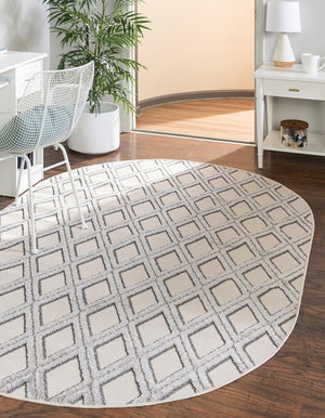 Unique Loom Charcoal Modern Area Rug For Entryways, Stylish And Durable Design For Contemporary Interiors Beige  3165650-unique-loom