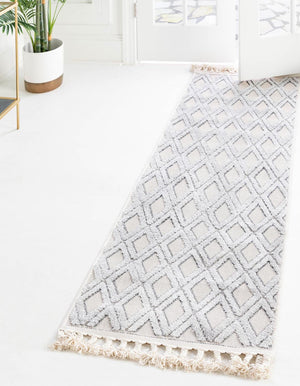 Unique Loom Charcoal Modern Area Rug For Entryways, Stylish And Durable Design For Contemporary Interiors Beige  3165654-unique-loom