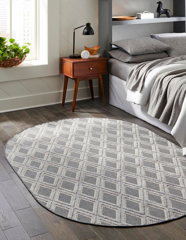 Unique Loom Charcoal Modern Area Rug For Entryways, Stylish And Durable Design For Contemporary Interiors Charcoal  3165669-unique-loom
