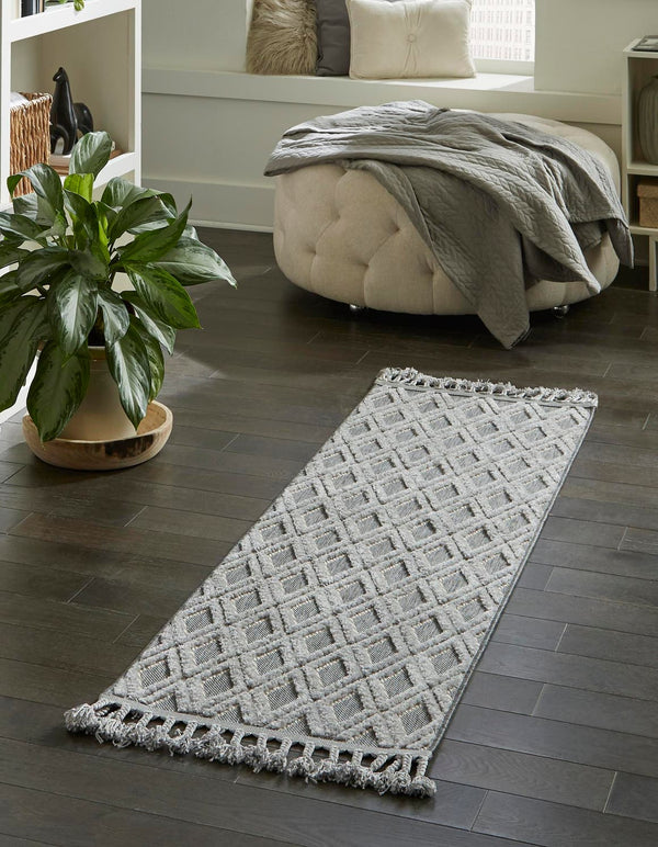 Unique Loom Charcoal Modern Area Rug For Entryways, Stylish And Durable Design For Contemporary Interiors Charcoal  3165672-unique-loom