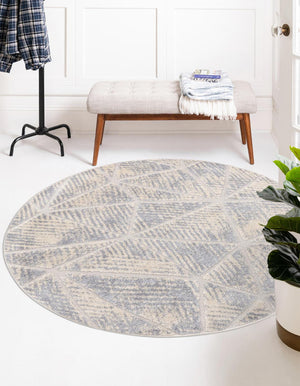 Unique Loom Sandy Elegant 3' Round Arlo Rug - Soft Textured Neutral Accent For Living Room & Bedroom Decor Beige  3165702-unique-loom