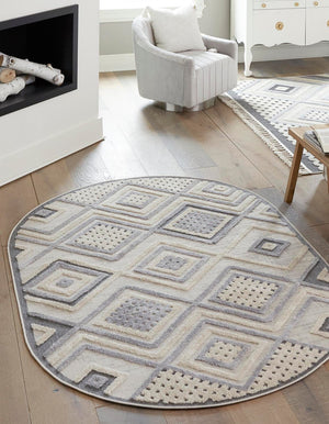 Unique Loom Sandy Elegant 3' Round Arlo Rug - Soft Textured Neutral Accent For Living Room & Bedroom Decor Beige  3165726-unique-loom