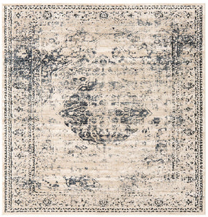 Unique Loom Gray Chateau Round Rug - Elegant 5-foot Diameter Design For Sophisticated Living Spaces & Comfort Dark Blue  3166418-unique-loom