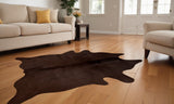 Homeroots 72" X 84" Chocolate Cowhide - Rug Chocolate Cowhide 316707