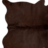 Homeroots 72" X 84" Chocolate Cowhide - Rug Chocolate Cowhide 316707