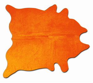 Homeroots 72" X 84" Orange Cowhide - Rug Orange Cowhide 316710