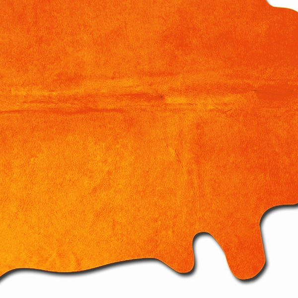 Homeroots 72" X 84" Orange Cowhide - Rug Orange Cowhide 316710