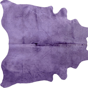 Homeroots 6' X 7' Purple Cowhide Cowhide Area Rug Purple Cowhide 316712