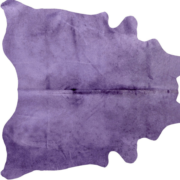 Homeroots 6' X 7' Purple Cowhide Cowhide Area Rug Purple Cowhide 316712