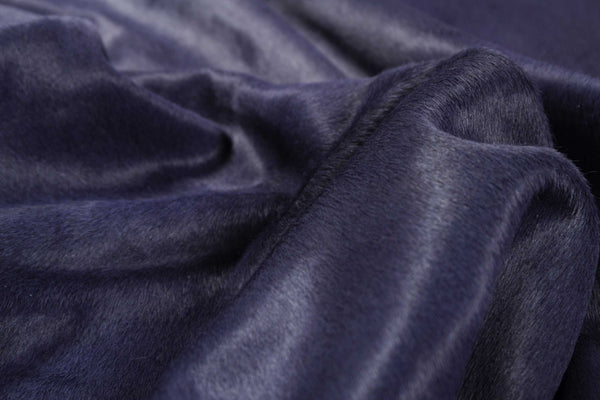 Homeroots 6' X 7' Navy Blue Cowhide Cowhide Area Rug Navy Cowhide 316746