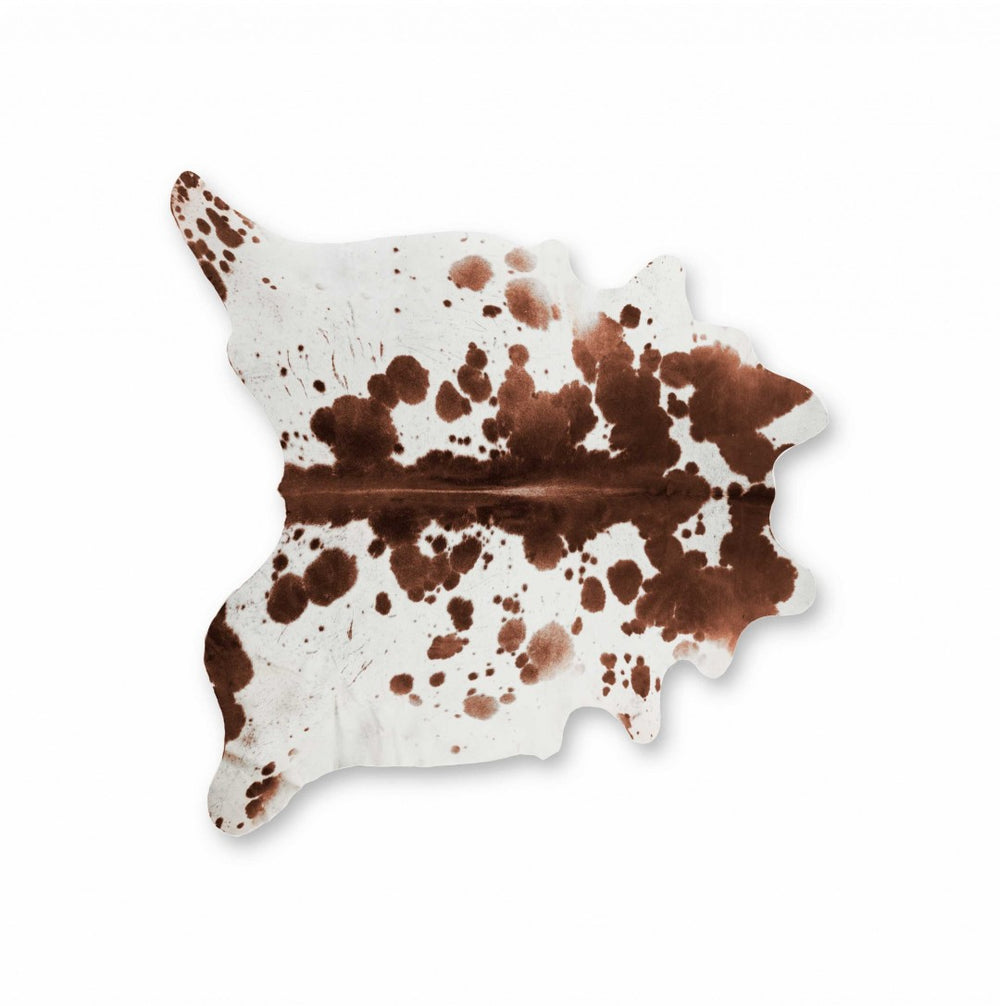 HomeRoots 6' X 7' White Cowhide Print Area Rug - Premium Quality, Durable, Unique Design for Stylish Interiors 316747