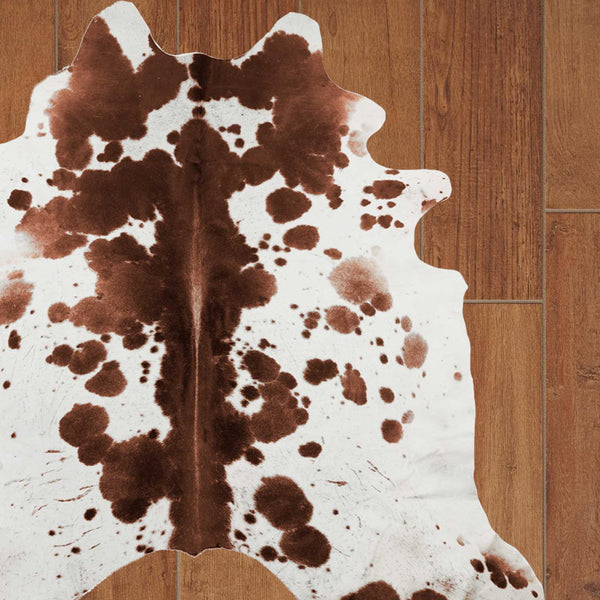 Homeroots 72" X 84" Brown White Cowhide - Rug  Cowhide 316747