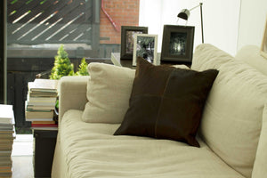 Homeroots 18" Chocolate Brown Cowhide Throw Pillow Chocolate  316763