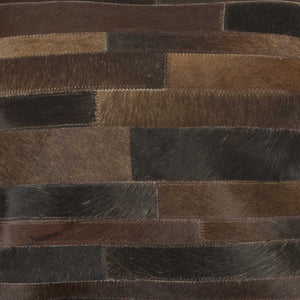 Homeroots 18" Chocolate Cowhide Throw Pillow Chocolate  316768