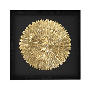 Gold Feather Dimensional Wall Art - Spiral 3168-019 Elk Home