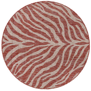 Unique Loom Rust Outdoor Safari Rug - Stylish 2' X 3' Accent For Patios And Sunrooms With Durable Design Red  3168096-unique-loom