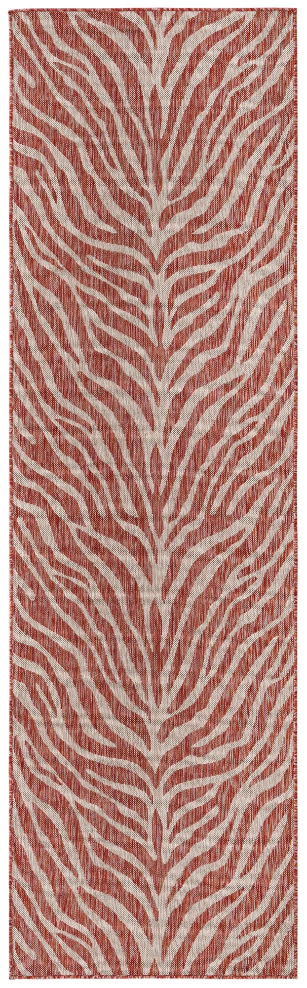 Unique Loom Rust Outdoor Safari Rug - Stylish 2' X 3' Accent For Patios And Sunrooms With Durable Design Red  3168097-unique-loom