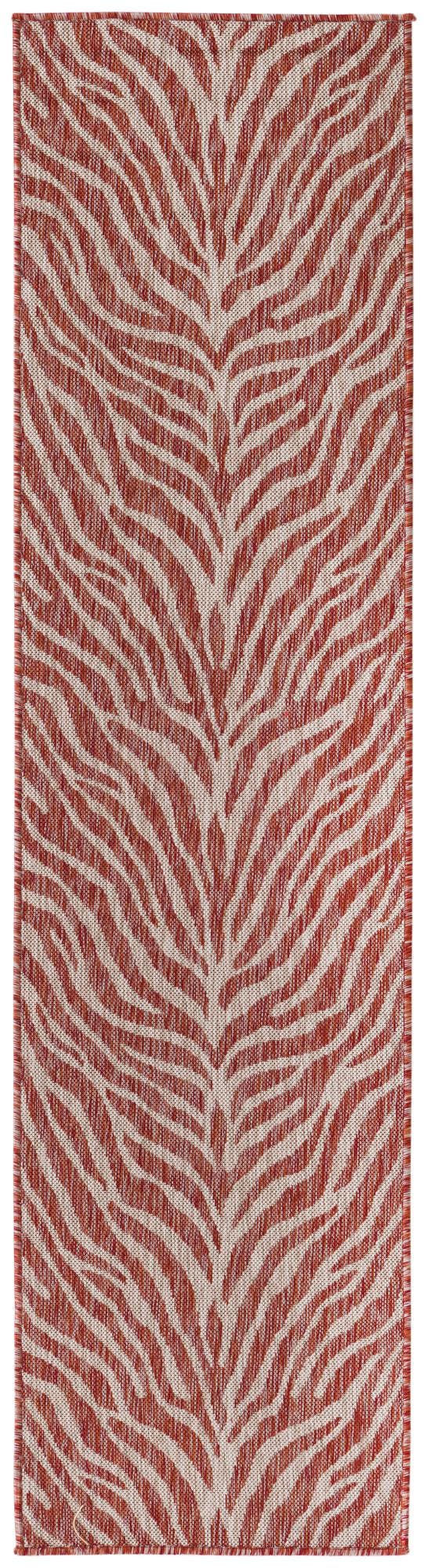 Unique Loom Rust Outdoor Safari Rug - Stylish 2' X 3' Accent For Patios And Sunrooms With Durable Design Red  3168098-unique-loom