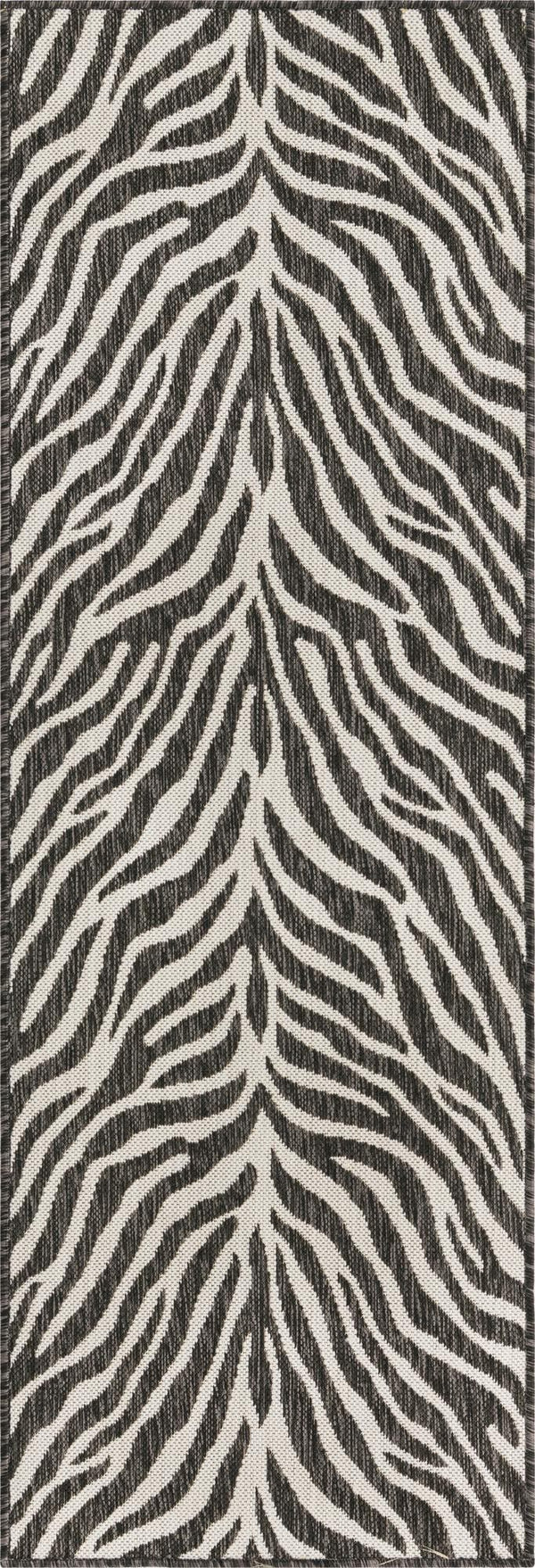 Unique Loom Natural 2' X 8' Outdoor Safari Runner - Enhance Your Patio With Earthy Elegance And Rustic Charm White  3168155-unique-loom