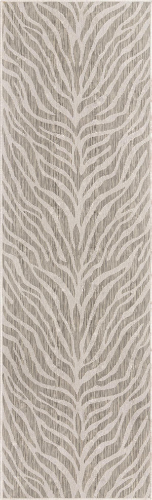 Unique Loom Natural 2' X 8' Outdoor Safari Runner - Enhance Your Patio With Earthy Elegance And Rustic Charm Gray  3168167-unique-loom