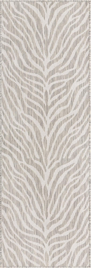 Unique Loom Natural 2' X 8' Outdoor Safari Runner - Enhance Your Patio With Earthy Elegance And Rustic Charm Gray  3168169-unique-loom