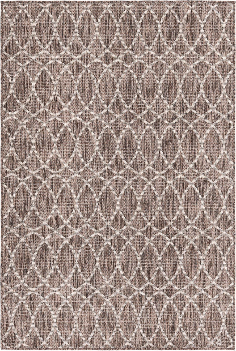 Unique Loom Brown Outdoor Trellis Rug - Stylish 3' X 5' Design For Patios And Garden Seating Areas Brown  3168174-unique-loom