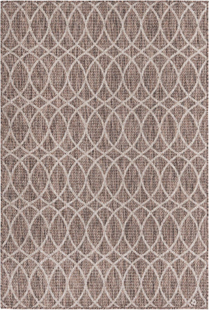 Unique Loom Brown Outdoor Trellis Rug - Stylish 3' X 5' Design For Patios And Garden Seating Areas Brown  3168174-unique-loom