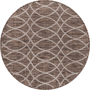 Unique Loom Brown Outdoor Trellis Rug - Stylish 3' X 5' Design For Patios And Garden Seating Areas Brown  3168176-unique-loom