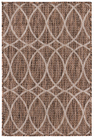 Unique Loom Brown Outdoor Trellis Rug - Stylish 3' X 5' Design For Patios And Garden Seating Areas Brown  3168177-unique-loom