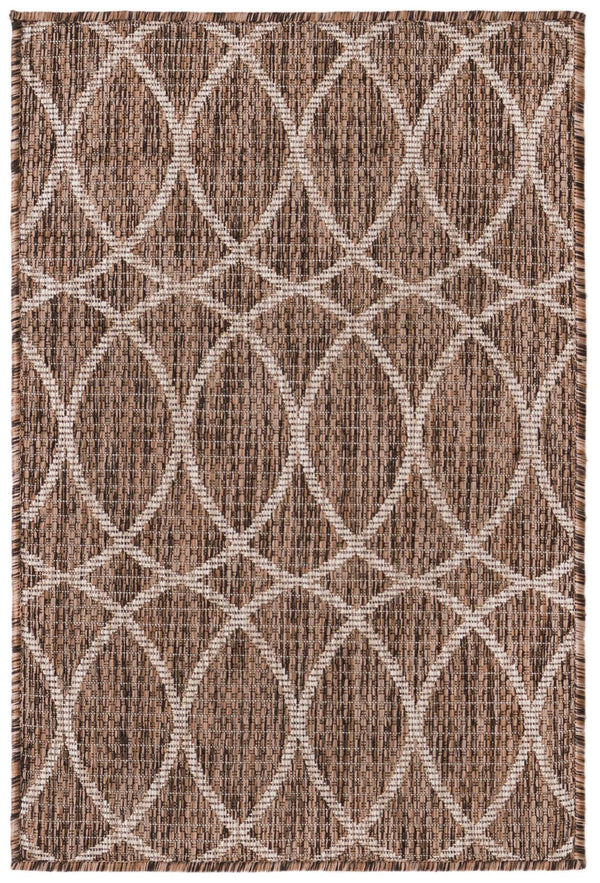 Unique Loom Brown Outdoor Trellis Rug - Stylish 3' X 5' Design For Patios And Garden Seating Areas Brown  3168177-unique-loom