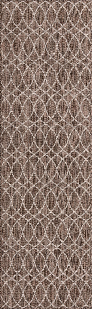 Unique Loom Brown Outdoor Trellis Rug - Stylish 3' X 5' Design For Patios And Garden Seating Areas Brown  3168181-unique-loom