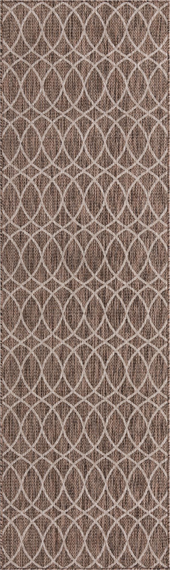 Unique Loom Brown Outdoor Trellis Rug - Stylish 3' X 5' Design For Patios And Garden Seating Areas Brown  3168181-unique-loom