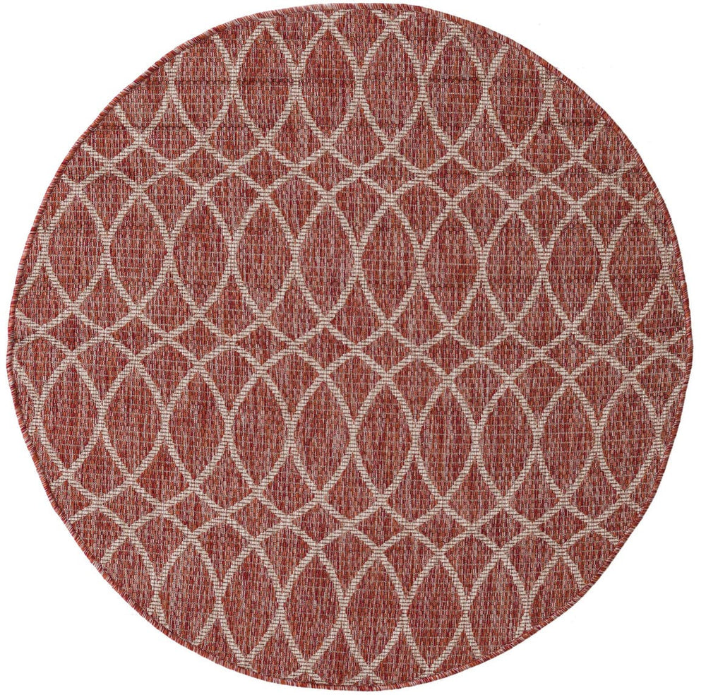 Unique Loom Brown Outdoor Trellis Rug - Stylish 3' X 5' Design For Patios And Garden Seating Areas Brown  3168174-unique-loom