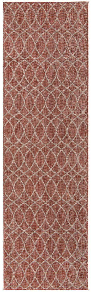 Unique Loom Brown Outdoor Trellis Rug - Stylish 3' X 5' Design For Patios And Garden Seating Areas Red  3168195-unique-loom