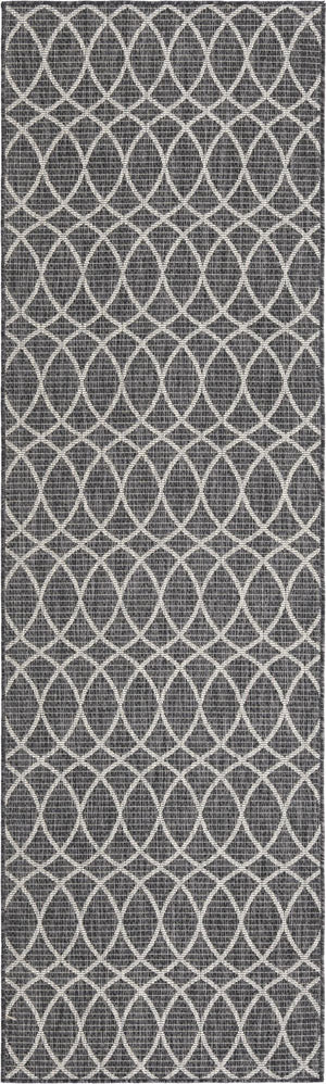 Unique Loom Charcoal Outdoor Trellis Runner - Elegant Design, Weather-resistant, Perfect For Patios & Walkways Charcoal  3168223-unique-loom