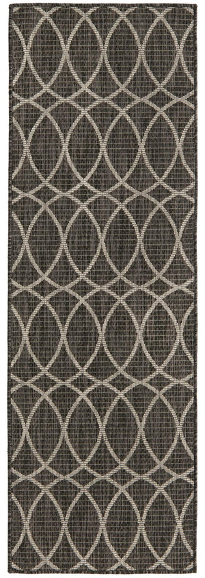 Unique Loom Charcoal Outdoor Trellis Runner - Elegant Design, Weather-resistant, Perfect For Patios & Walkways Charcoal  3168225-unique-loom