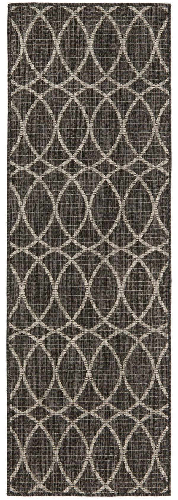 Unique Loom Charcoal Outdoor Trellis Runner - Elegant Design, Weather-resistant, Perfect For Patios & Walkways Charcoal  3168225-unique-loom