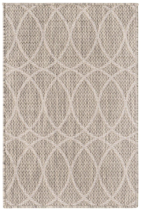 Unique Loom Charcoal Outdoor Trellis Runner - Elegant Design, Weather-resistant, Perfect For Patios & Walkways Gray  3168275-unique-loom