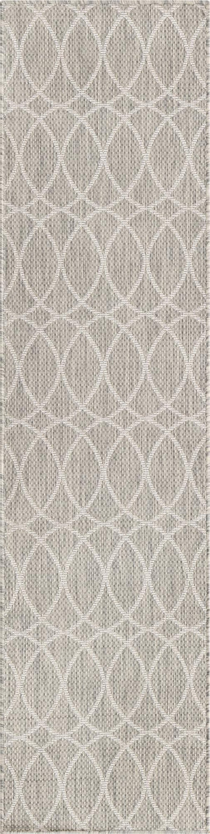 Unique Loom Charcoal Outdoor Trellis Runner - Elegant Design, Weather-resistant, Perfect For Patios & Walkways Gray  3168280-unique-loom